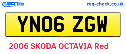 YN06ZGW are the vehicle registration plates.