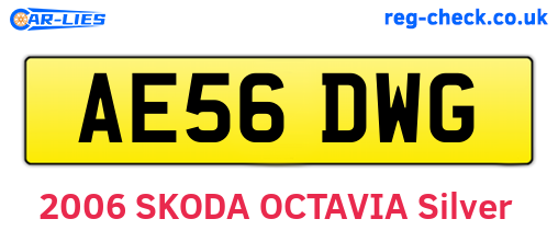AE56DWG are the vehicle registration plates.