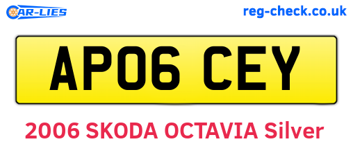 AP06CEY are the vehicle registration plates.