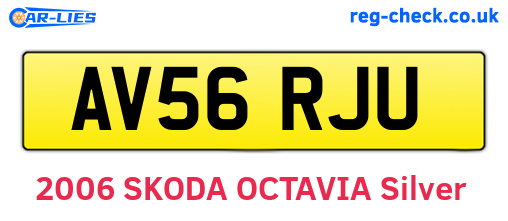 AV56RJU are the vehicle registration plates.
