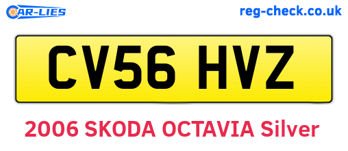 CV56HVZ are the vehicle registration plates.
