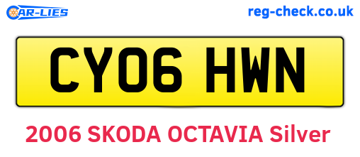 CY06HWN are the vehicle registration plates.