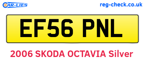 EF56PNL are the vehicle registration plates.