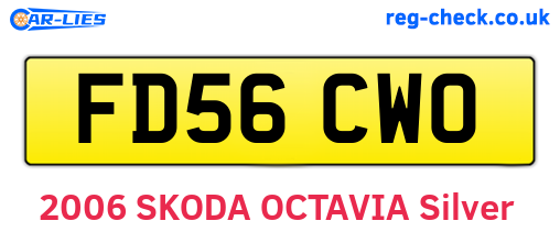 FD56CWO are the vehicle registration plates.