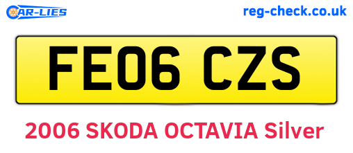 FE06CZS are the vehicle registration plates.