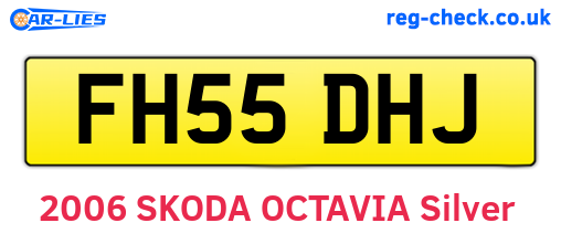 FH55DHJ are the vehicle registration plates.