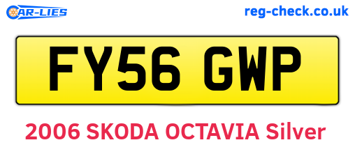 FY56GWP are the vehicle registration plates.
