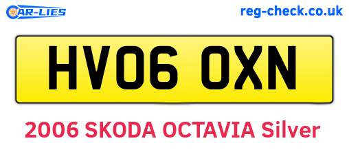 HV06OXN are the vehicle registration plates.