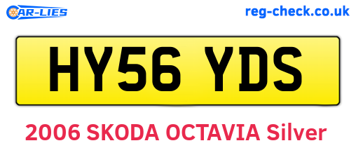 HY56YDS are the vehicle registration plates.