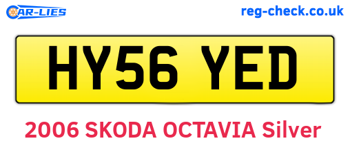 HY56YED are the vehicle registration plates.