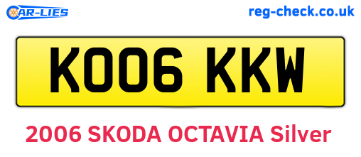KO06KKW are the vehicle registration plates.