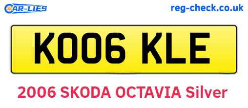 KO06KLE are the vehicle registration plates.