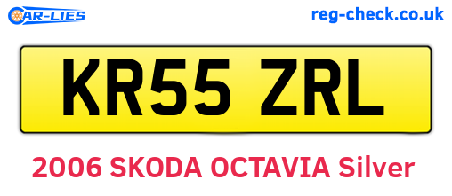 KR55ZRL are the vehicle registration plates.