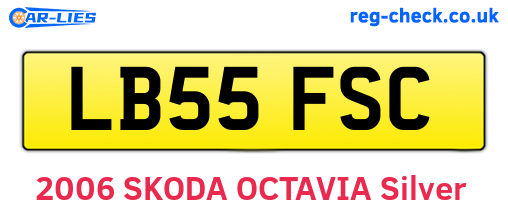 LB55FSC are the vehicle registration plates.