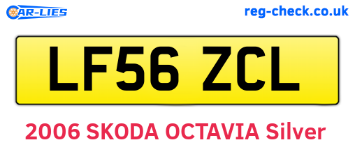 LF56ZCL are the vehicle registration plates.