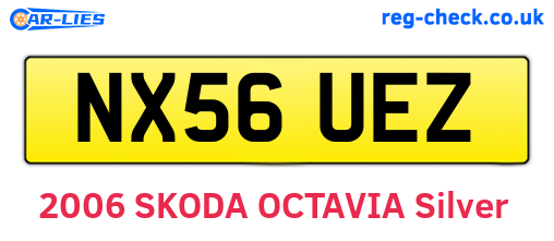 NX56UEZ are the vehicle registration plates.