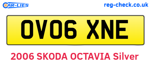 OV06XNE are the vehicle registration plates.