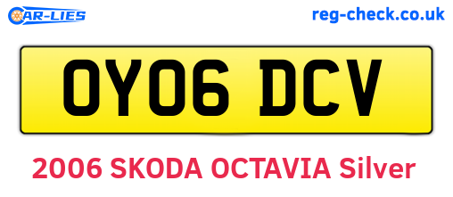 OY06DCV are the vehicle registration plates.