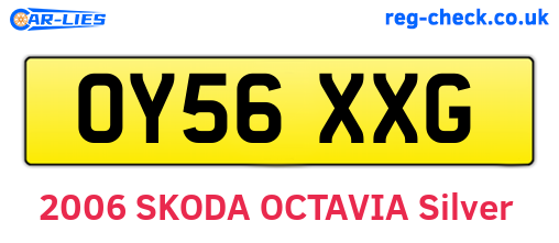 OY56XXG are the vehicle registration plates.