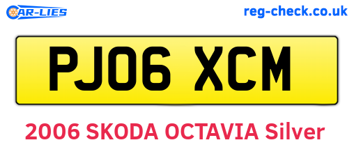 PJ06XCM are the vehicle registration plates.