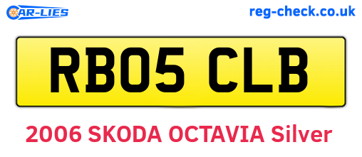 RB05CLB are the vehicle registration plates.