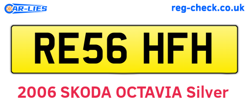 RE56HFH are the vehicle registration plates.