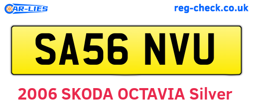 SA56NVU are the vehicle registration plates.