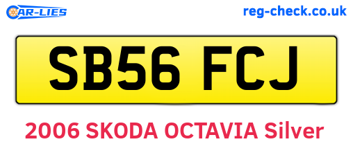 SB56FCJ are the vehicle registration plates.