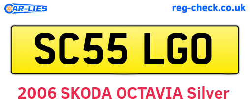 SC55LGO are the vehicle registration plates.