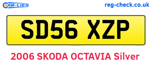 SD56XZP are the vehicle registration plates.