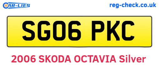 SG06PKC are the vehicle registration plates.