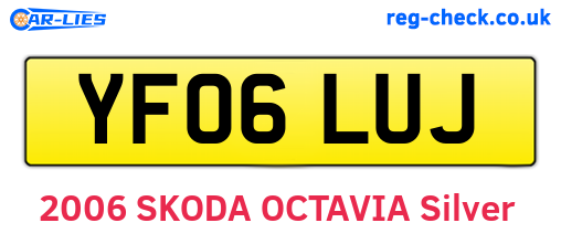 YF06LUJ are the vehicle registration plates.