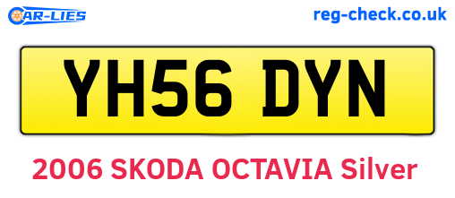 YH56DYN are the vehicle registration plates.