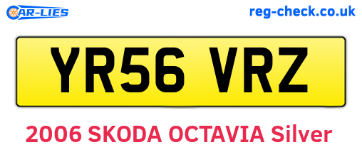YR56VRZ are the vehicle registration plates.