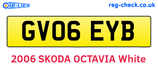 GV06EYB are the vehicle registration plates.