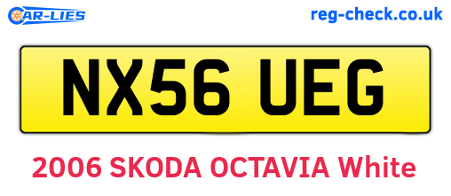 NX56UEG are the vehicle registration plates.