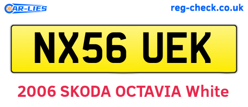 NX56UEK are the vehicle registration plates.