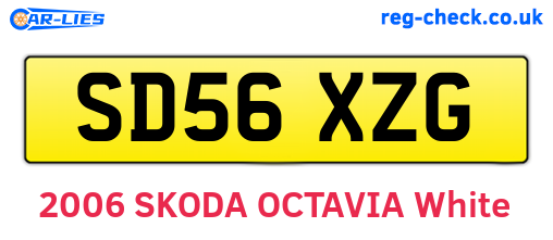 SD56XZG are the vehicle registration plates.