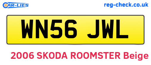 WN56JWL are the vehicle registration plates.