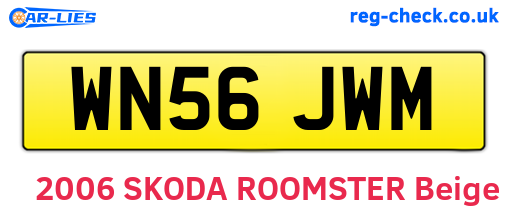 WN56JWM are the vehicle registration plates.