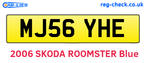 MJ56YHE are the vehicle registration plates.
