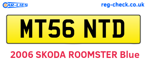 MT56NTD are the vehicle registration plates.