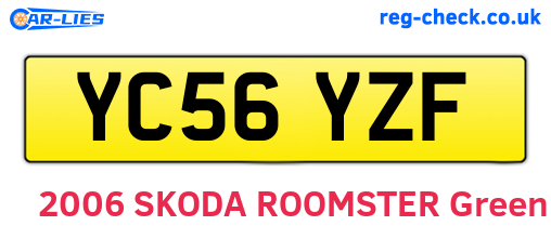 YC56YZF are the vehicle registration plates.