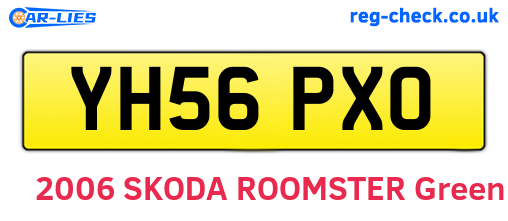 YH56PXO are the vehicle registration plates.