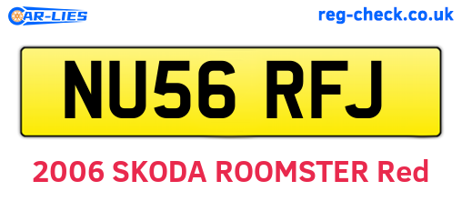 NU56RFJ are the vehicle registration plates.