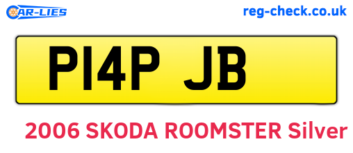 P14PJB are the vehicle registration plates.