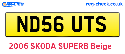 ND56UTS are the vehicle registration plates.