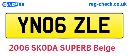 YN06ZLE are the vehicle registration plates.
