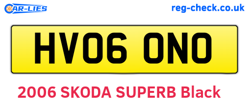 HV06ONO are the vehicle registration plates.