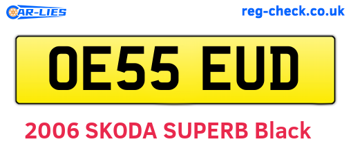 OE55EUD are the vehicle registration plates.